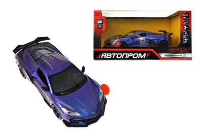 Машина металева 661289H 1:24 Chevrolet Corvette C8 Z06 (2024), батар,світло,звук,відкр.двері,кор. 24.5x12см АВТОПРОМ купити