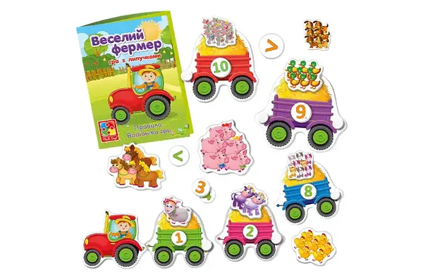 Гра розвиваюча з липучками "Веселий фермер" VT2100-13 Vladi Toys купити недорого в Україні, фото 3