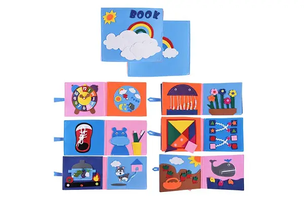 Бізіборд книжка м'яка 432-20 тактильна, в пакеті р.20x20x6 см Країна Іграшок купити