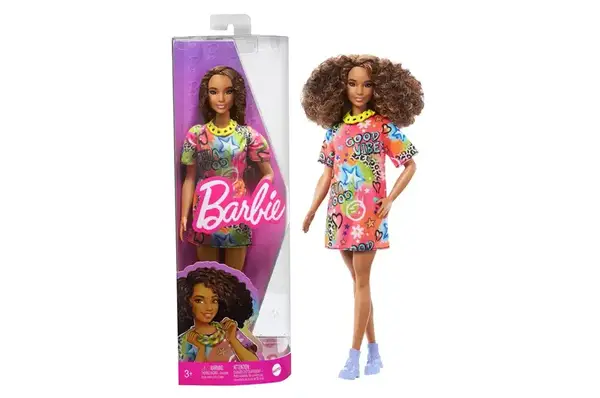 Лялька Barbie "Модниця" в яскравій сукні-футболці купити