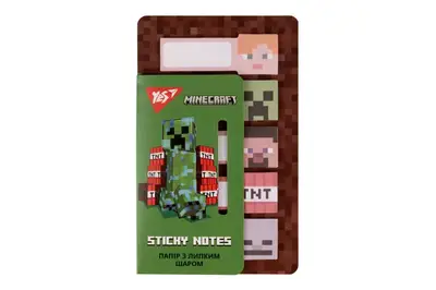 Папір з липким шаром YES "Minecraft" в наборі 100 аркушів (5х20) купити