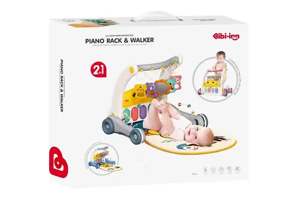 Ходунки-каталка з килимком 6049 на батарейках, в коробці р.43x39x10,5 см YG Toys купити
