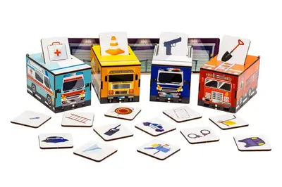 Сортер-монтессорі Puz-8783 "Машинки", дерев'яний PuzzleOk купити