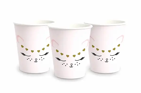 Паперові одноразові стакани 22938 "Киця", 250 ml ТМ "funmi" (6 шт) купити