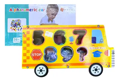 Дерев'яна іграшка, WD13103, машинка сортер 2 види, в коробці 22*12*11см купити