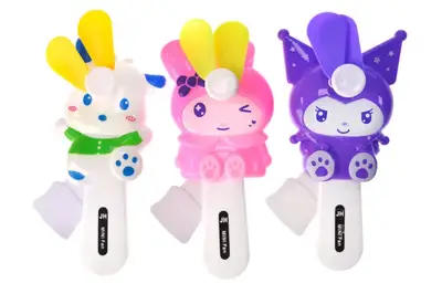 Вентилятор ручний Куромі 3 кольори, 24 шт. в дисплеї, розмір іграшки 14,5*8,1см. AA7-5/JH-25 купити