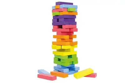 Гра настільна 900781 Вежа-балансир кольорова з кубиком в коробці 8x8x26 см. IGROTECO купити