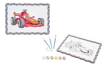 Картина по номерах дерев'яна "Гоночна машинка"формат А4 Puz-22951 PuzzleOk купити