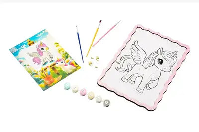 Картина по номерах "Єдиноріг" дерев'яна, формат А4 Puz-22943 PuzzleOk купити