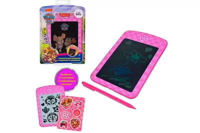 Планшет для малювання Paw Patrol KH74/002L LCD екран 6,5'', трафарет, наліпки блістер р.15x22x3см купити