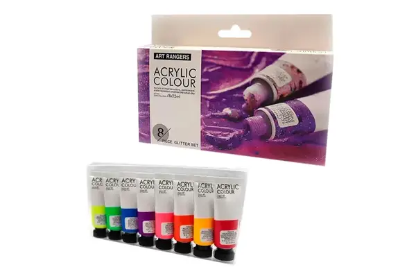 Набір фарб акрилових Гліттер "Art ranger" 8 кольорів 22 мл купити