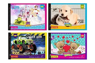 Альбом для малювання, 8 арк., 120 г/м2, скоба з перфорацією АМП-С-8 купити