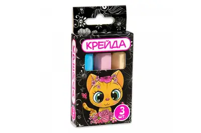 Крейда Олівець - 3 штуки різнокольорова (50110) Strateg купити