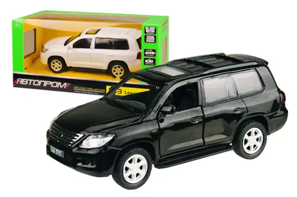 Машина металева 4304 "Автопром", 1:43 LEXUS LX570, 2 кольори, відкриваються двері, в коробці 14,5*6,5*7см купити