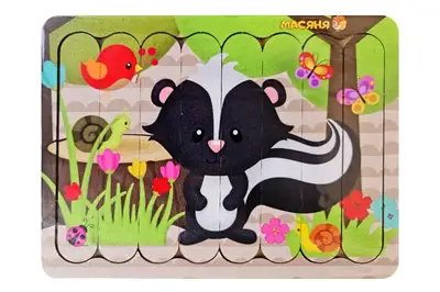 Пазл-вкладка, серія лісові тварини"Скунс" купити