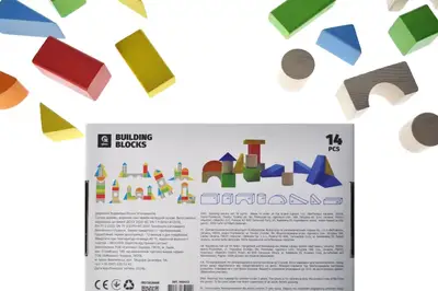 Розвиваюча дерев'яна гра QB700-008 "Будівельні блоки" 14 дет. qbee купити