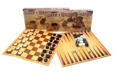 Набір 3в1 Шахи, шашки, нарди в коробці S0003 Mtoys купити