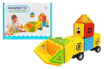 Конструктор 201-6 магнітний 93 деталей, в коробці р.26,5x6,5x20,5см купити