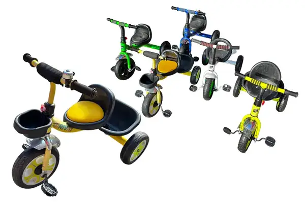 OUTLET Дитячий трьохколісний велосипед з корзиною, в асортименті купити недорого в Україні, фото 2