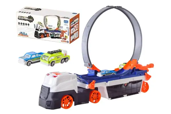 Трек E7007T 5 машинок, знизу паркінг, в коробці 52*16,5*21 см купити