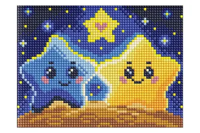 Набір з алмазною мозаїкою б/п "Закохані зірки" з AB стразами AMM1018 15х20см IDEYKA купити