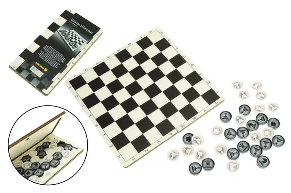 Шахи, Шашки кишенькові, в дерев'яній коробці купити