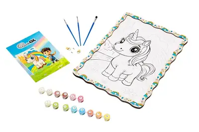 Картина по номерах Puz-22950 "Милий Єдиноріг " дерев'яна, формат А3 PuzzleOk купити