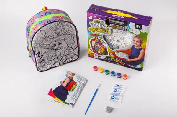 Набір для творчості CВР-01-01,02,03,04,05 "My Color BagPack" рюкзачок-розмальовка DANKO купити недорого в Україні, фото 3