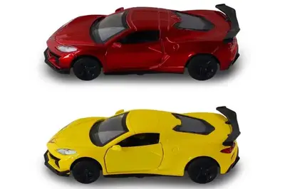 Автомодель – 250310 CHEVROLET CORVETTE C8 Z06 2024 (жовтий, червоний) купити