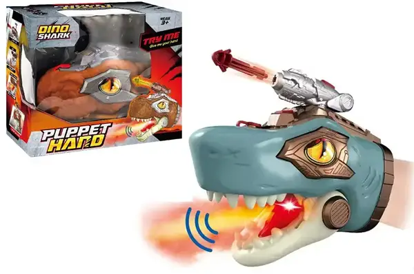 Іграшка "Рукавичка-Динозавр" на батарейках, озвучена, зі світлом, стріляє 17833 р.20,5*17,3*12,2см купити