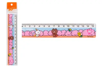 Лінійка 370656 15 см "Line Friends", рожева Yes купити