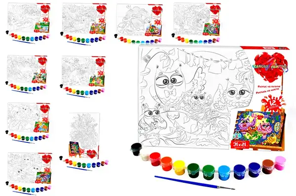 Набір для розпису на полотні 21x31 см PX-06-01,02,03,04,05...10 "Canvas Painting" DANKO купити