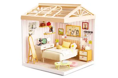 Конструктор-румбокс 8004 MINI HOUSE серії "Інтер'єр" – СПАЛЬНЯ (світло) купити