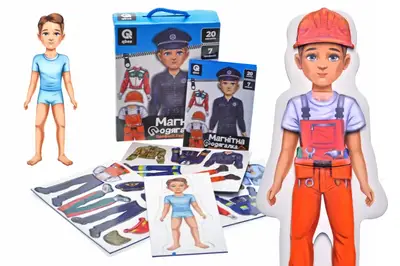 Одягалка магнітна QB006-004 "Професії. Герої сучасності" 20 магнітів, 7 професій qbee купити