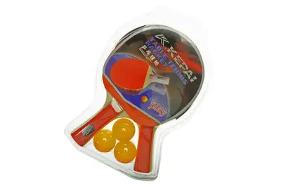 Ракетки для настільного тенісу з м'ячиками KP-0229 на блістері KEPAI YG Toys купити