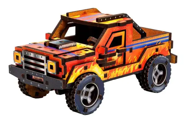 Конструктор 3D Puz-00972"Turbo off-road", дерев'яний PuzzleOk купити недорого в Україні, фото 5