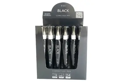 Коректор-ручка ZB.2903 BLACK, 5 мл, металевий кінчик ZiBi Коректор-ручка ZB.2903 BLACK, 5 мл, металевий кінчик ZiBi купити