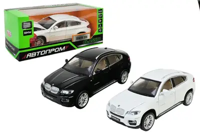 Машина металева 68311 АВТОПРОМ,1:32 BMW X6, на батарейках, світло, звук, відкриваються двері, у коробці 18x9x9 см купити