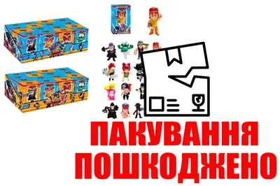OUTLET 0 Герої H01 16 видів у боксі, р-р фігурки - 6 см, р-р кор. - 7.5 * 3 * 11.5 см. купити