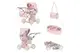 Коляска для ляльки 9346+BAG PINK BEIGE "UNICO" з сумкою, металевий, у коробці р.45x15x36.5см CARRELLO купити недорого в Україні, фото 69891