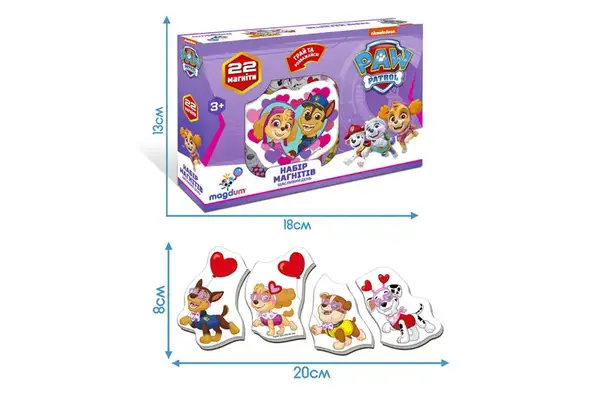 Набір магнітів Щенячий патруль. Щасливий день ML4034-04 купити недорого в Україні, фото 2