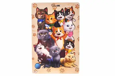 Пазл-мозаїка "Кото-банда" р.21×14×0.6 мм PuzzleOk купити