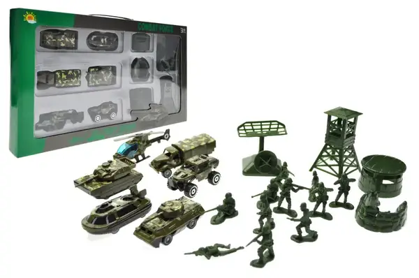 Набір металевих машин "Військова техніка" в коробці 0202-19 купити