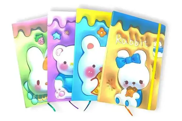 Блокнот на гумці Bunny 762619MLА6 8.7×13.5см ,80 арк.,тверда обкладинка купити недорого в Україні, фото 2