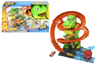 Ігровий набір JBM73 "Атака вогняного Ті-Рексу" Hot Wheels купити