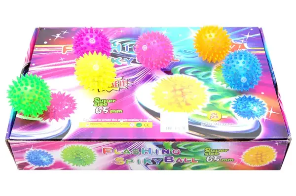 М'яч їжачок 3388P зі світлом, в коробці 24 шт. р.6x6x6 см YG Toys купити