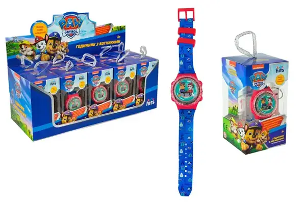 Годинник KH75/002L Paw Patrol зі світлом, дисплей бокс р.32x12,5x13 см купити