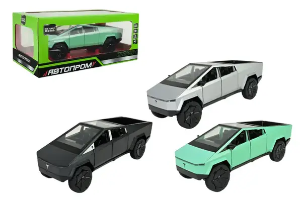 Машина металева AP7725 Tesla pickups, 1:24 батарейка, світло, звук, відкриваються двері,коробка р. 28x16x12,8см АВТОПРОМ купити