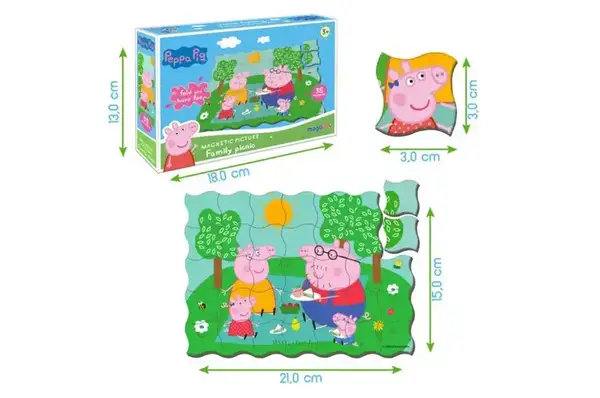 Набір магнітів Магнітна картина Свинка Пеппа Пікнік МЕ 5031-08 купити недорого в Україні, фото 3