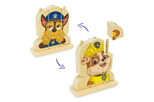 Дерев'яна іграшка Paw Patrol KH20/044 пазл-головоломка у коробці р.21x7.5x20 см KidsHits купити недорого в Україні, фото 2